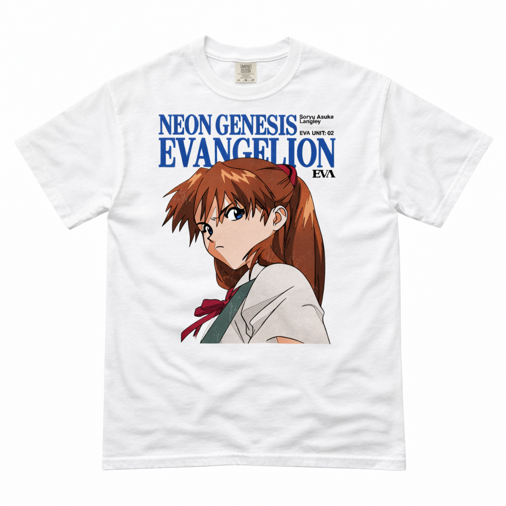 EVA Soryu Asuka Langley T-shirt(white)-syncdepth